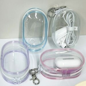 Transparent Zippered Mini organizer.YOUR CHOICE OF COLOR NIP